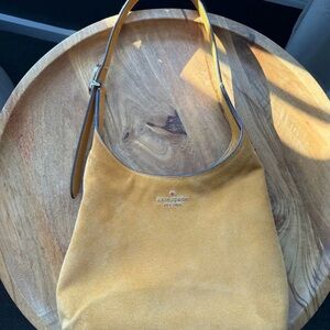 Kate Spade Yellow Suede Shoulder Bag